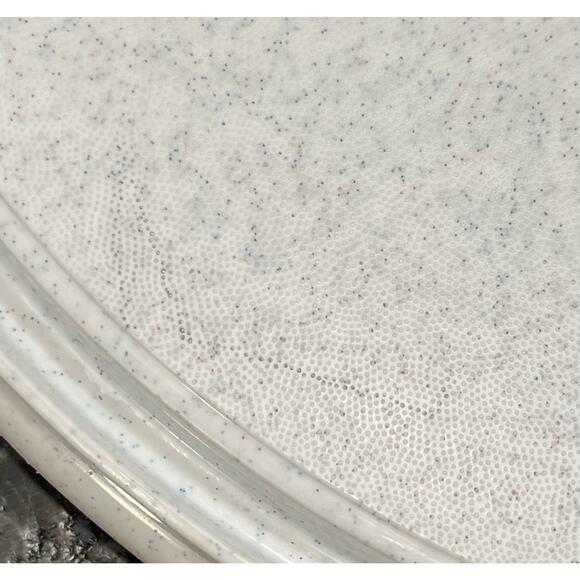 Vtg Tupperware Maxi Extra Tall Cake Carrier 1256-5 & 1257-4 White Speckled Base - Picture 9 of 13